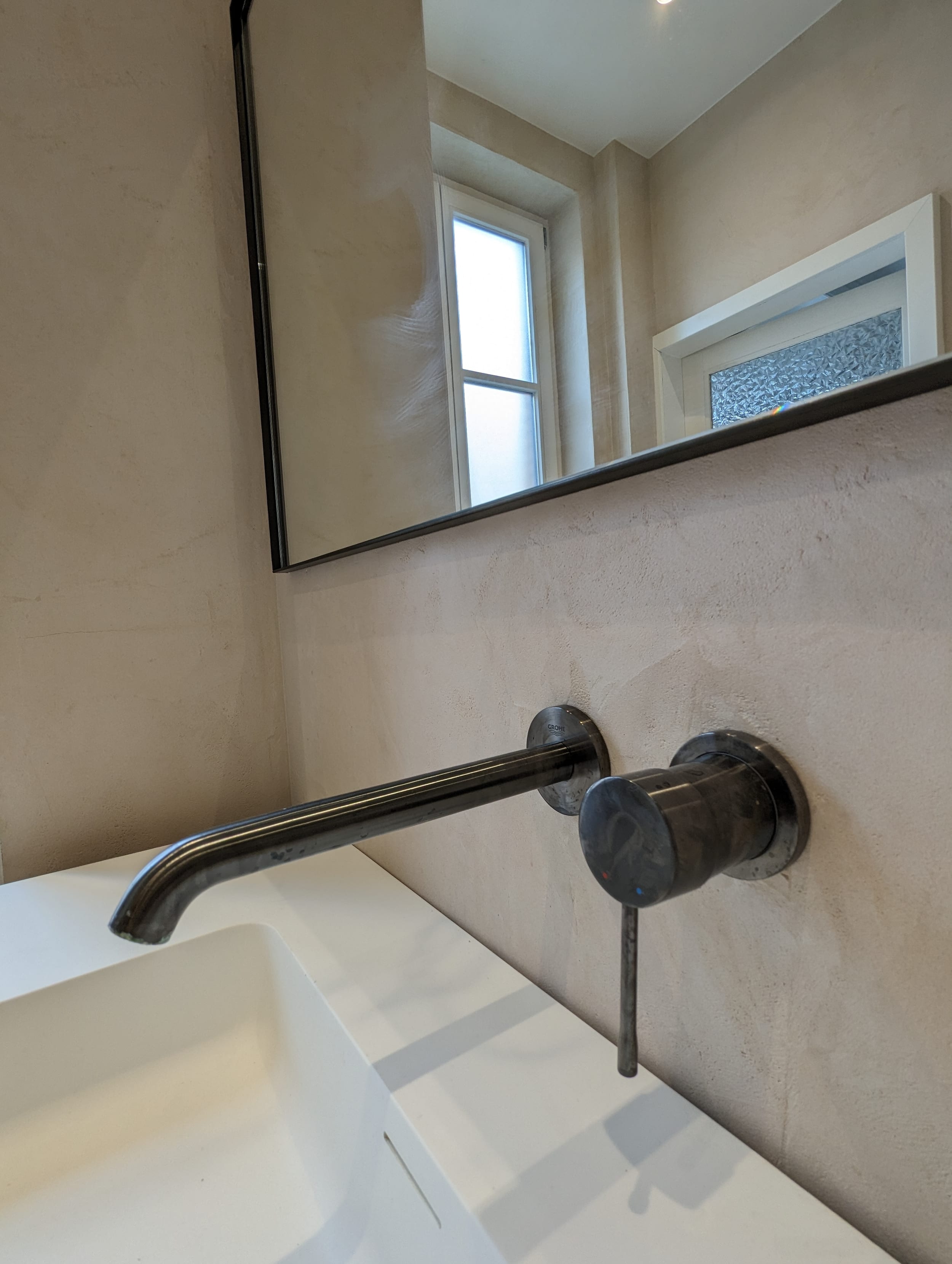 Encadrement de miroir en acier thermolaqué Dark Bronze